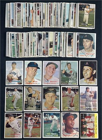 1957 Topps Baseball Lot (120+) LOW GRADE