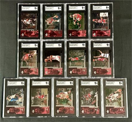 1998 UD Black Diamond Michael Jordan Sheer Brilliance /230 SGC 9 Lot (13)