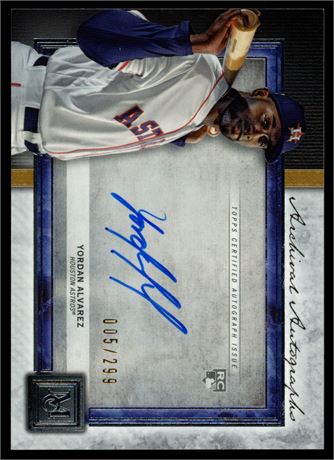 2020 Topps Museum Collection Yordan Alvarez RC 5/299 Auto