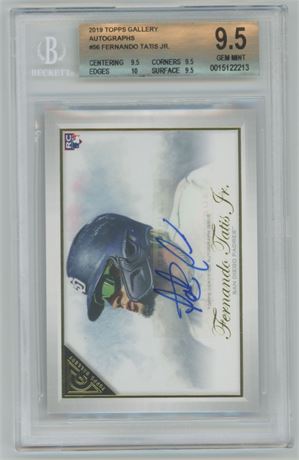 2019 Topps Gallery #56 Fernando Tatis Jr. Autographs BGS 9.5 GEM MINT