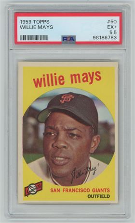 1959 Topps #50 Willie Mays PSA 5.5 EX+
