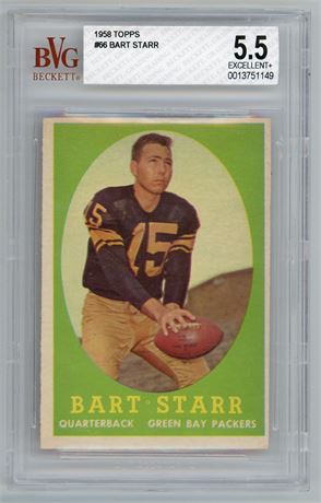 1958 Topps #66 Bart Starr BVG 5.5 EX+