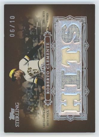 2007 Topps Sterling 6/10 Roberto Clemente Authentic Game Used Memorabilia