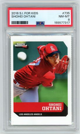 2018 SI for kids #735 Shohei Ohtani RC PSA 8 NMMT Only 24 Higher, No 10's
