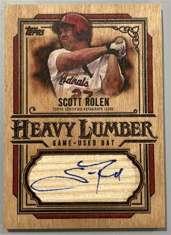 2025 Topps Topps Series 2 Heavy Lumber Scott Rolen Autograph Game-Used Bat Relic