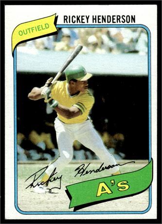1980 Topps #482 Rickey Henderson RC EX-EXMT