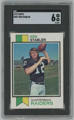 1973 Topps #487 Ken Stabler RC SGC 6 EXMT