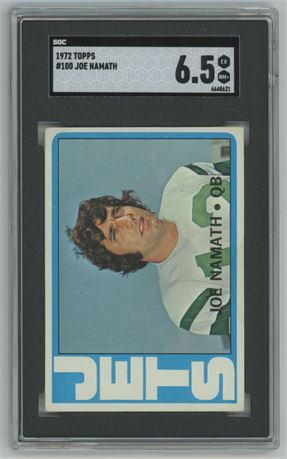 1972 Topps #100 Joe Namath SGC 6.5 EXMT+