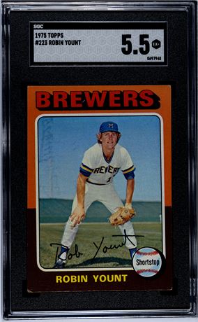 1975 Topps #223 Robin Yount RC SGC 5.5 EX+