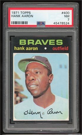 1971 Topps #400 Hank Aaron PSA 7 NM