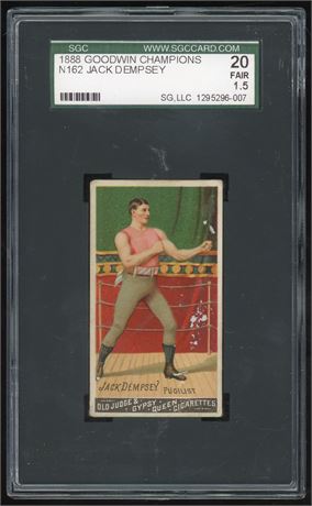 1888 N162 Goodwin Champions Jack Dempsey SGC 1.5 FAIR