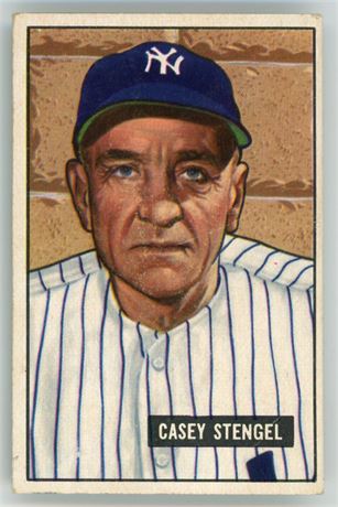 1951 Bowman #181 Casey Stengel GOOD (Crease)