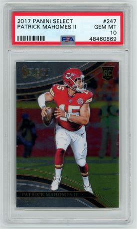 2017 Panini Select #247 Patrick Mahomes RC Field Level PSA 10 GEM MINT