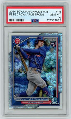 2024 Bowman Chrome Mega Box #45 Pete Crow-Armstrong RC Mojo PSA 10 GEM MINT