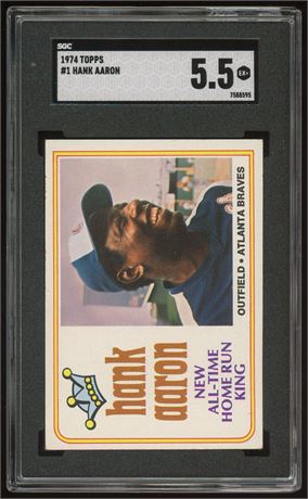 1974 Topps #1 Hank Aaron SGC 5.5 EX+