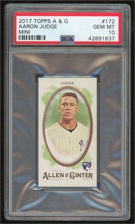 2017 Topps Allen & Ginter #172 Aaron Judge RC Mini PSA 10 GEM MINT