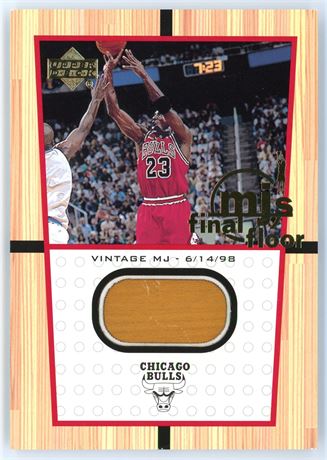 2000 Upper Deck Final Floor Michael Jordan Jumbo Authentic Game Used Floor
