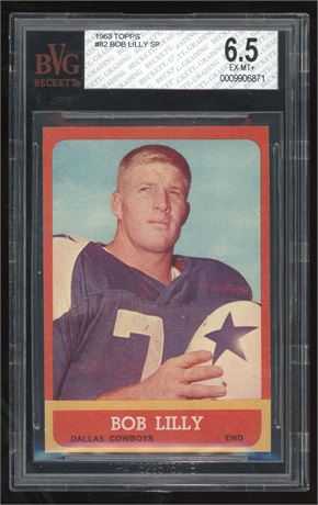 1963 Topps #82 Bob Lilly RC SP BVG 6.5 EXMT+