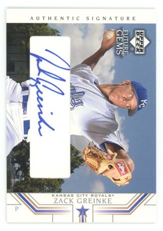 2002 Upper Deck Prospect Premieres #93 Zach Greinke RC Auto