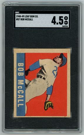 1948 Leaf Gum Co #57 Bob McCall RC SGC 4.5 VGEX+