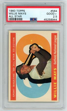 1960 Topps #564 Willie Mays Hi# All-Star PSA 2.5 GOOD+