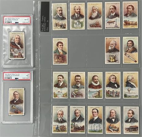 1924 Bucktrout & Co Inventors Complete Set (1-20) w/ 2 PSA Graded Cards NM+ AVG