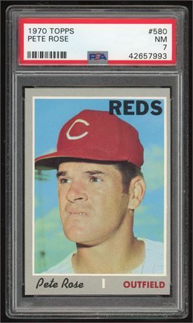 1970 Topps #580 Pete Rose PSA 7 NM