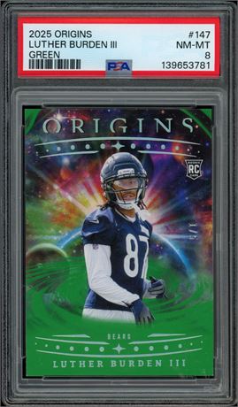 2025 Origins #147 Luther Burden RC 1/5 Green PSA 8