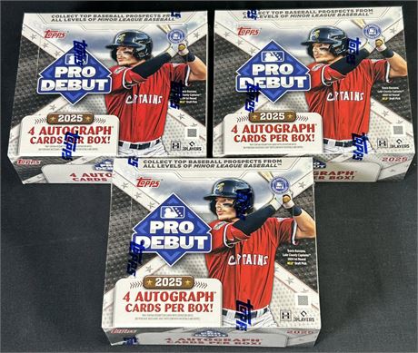 2025 Topps Pro Debut Baseball Jumbo Hobby Box Lot (3)