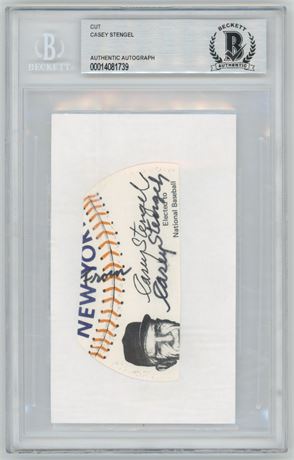 Casey Stengel Cut Auto BGS Authentic