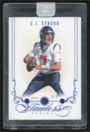 2023 Panini Flawless #4 CJ Stroud RC Sapphire Anniversary 3/7 Sealed