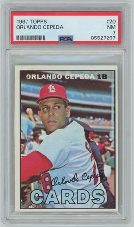1967 Topps #20 Orlando Cepeda PSA 7 NM