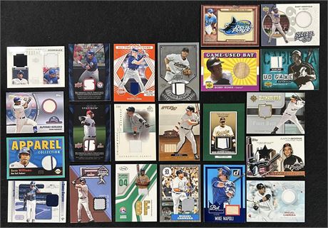 Baseball Star Patch Lot (22) w/ M Cabrera #'d/Sosa/Biggio/Vlad Sr
