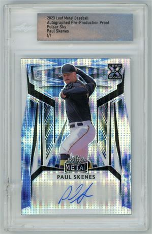2023 Leaf Metal Baseball 1/1 Paul Skenes RC Pulsar Sky Auto Pre-Production Proof