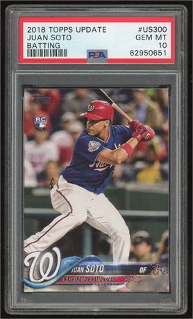 2018 Topps Update Juan Soto RC Batting PSA 10 GEM MINT