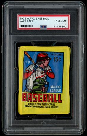 1979 O-Pee-Chee Baseball Wax Pack PSA 8 NMMT