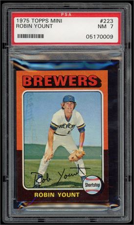 1975 Topps Mini #223 Robin Yount RC PSA 7