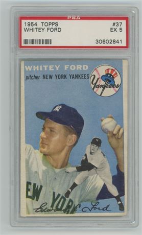 1954 Topps #37 Whitey Ford PSA 5 EX