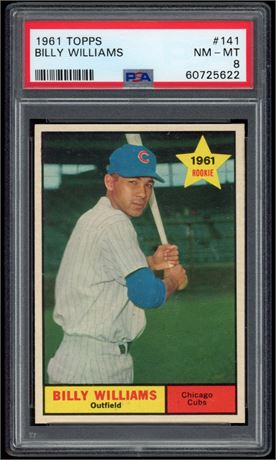 1961 Topps #141 Billy Williams RC PSA 8 BEAUTY