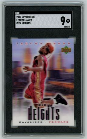 2003 Upper Deck Lebron James RC City Heights SGC 9 MINT