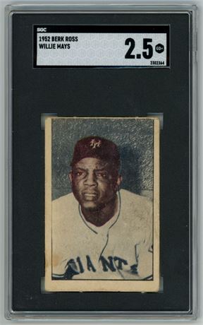 1952 Berk Ross Willie Mays SGC 2.5