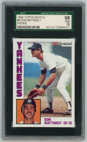 1984 Topps Nestle #8 Don Mattingly RC SGC 10