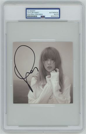 Taylor Swift Autographed CD Insert PSA Certified Authentic