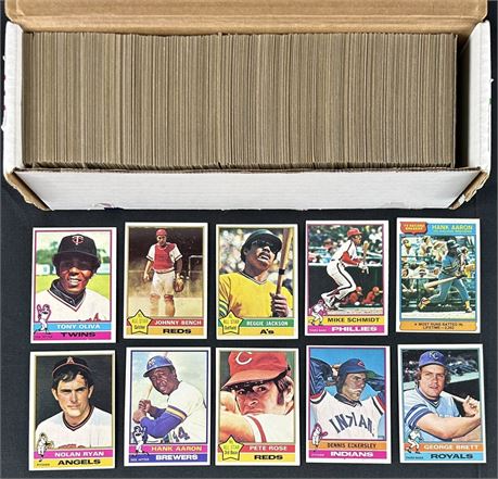 1976 Topps Baseball Complete Set (1-660) w/ Traded EXMT Avg