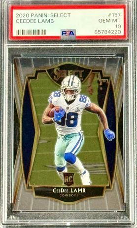 2020 Panini Select #157 Ceedee Lamb RC Premier Level PSA 10