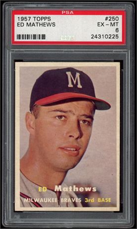 1957 Topps #250 Ed Mathews PSA 6