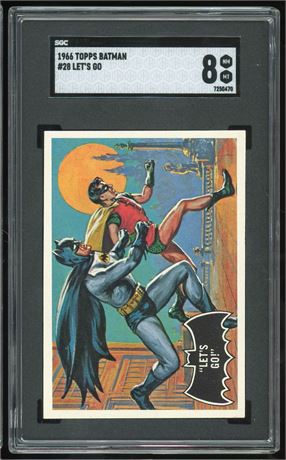 1966 Topps Batman #28 Black Bat Let's Go SGC 8 Beauty!
