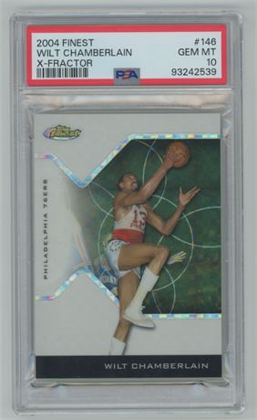 2004 Finest #146 Wilt Chamberlain X-Fractor 158/199 PSA 10 GEM MINT