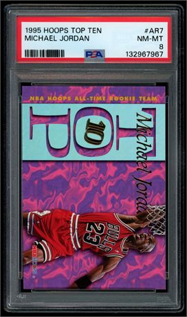 1995 Hoops Top Ten Michael Jordan PSA 8