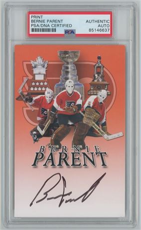 Print Bernie Parent PSA  Authentic Auto